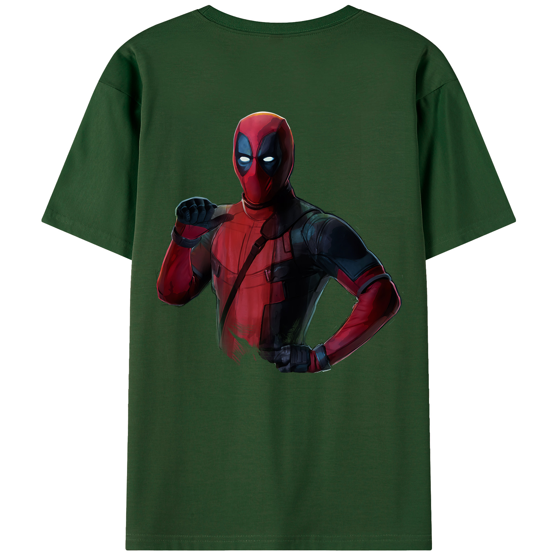 （画像用） Deadpool デッドプール 綿100％半袖Tシャツ（背面プリント）